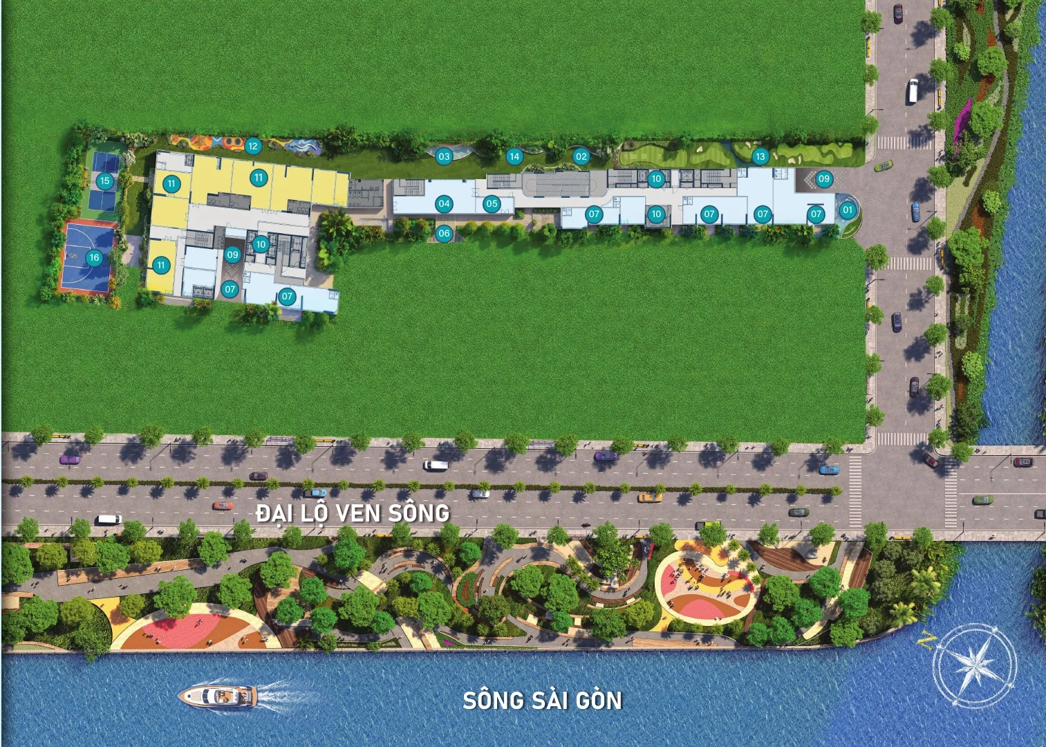 Mặt bằng tiện ích tầng 1 — Serena Riverside