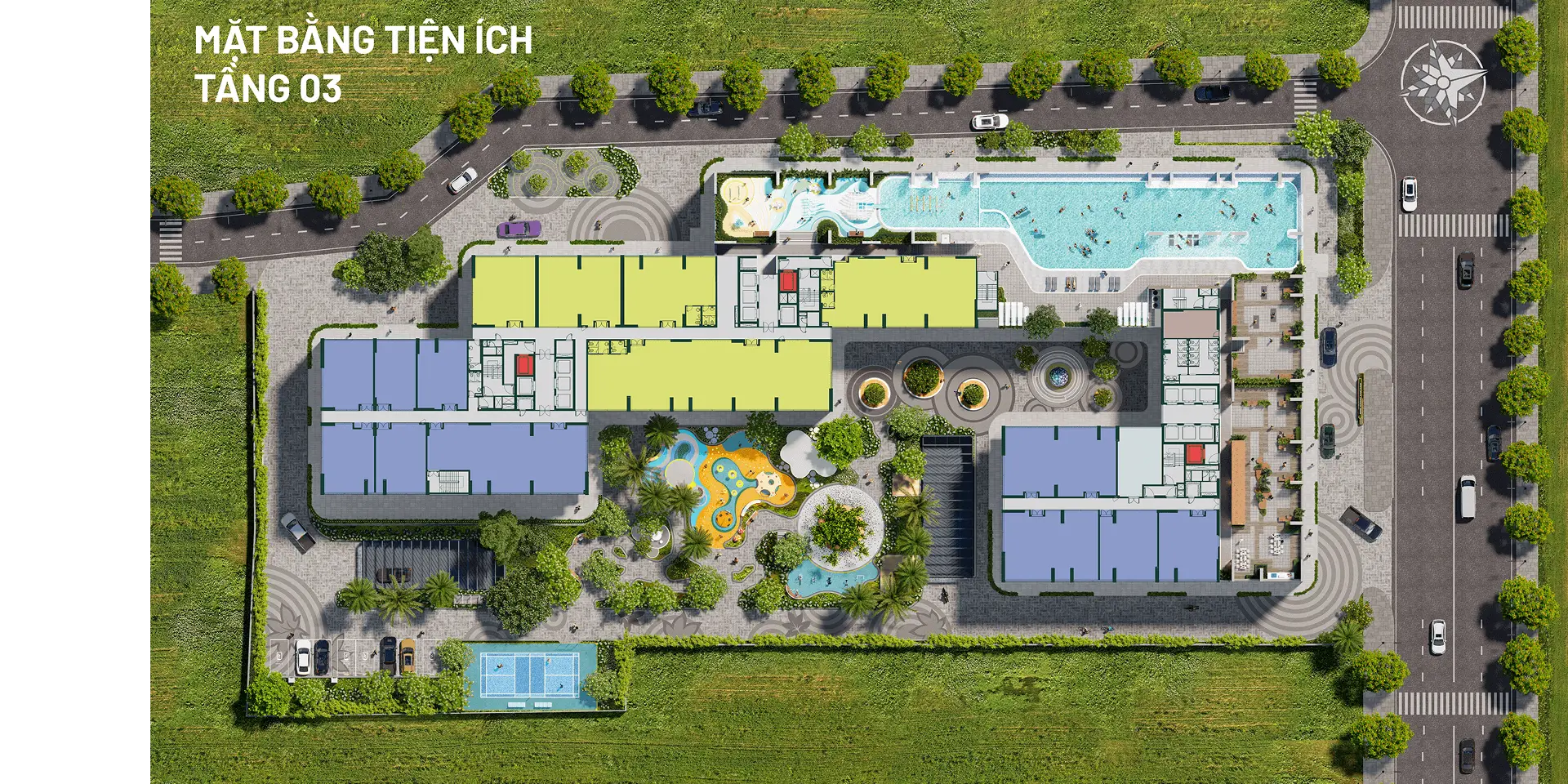 Mặt bằng tiện ích Tầng 3