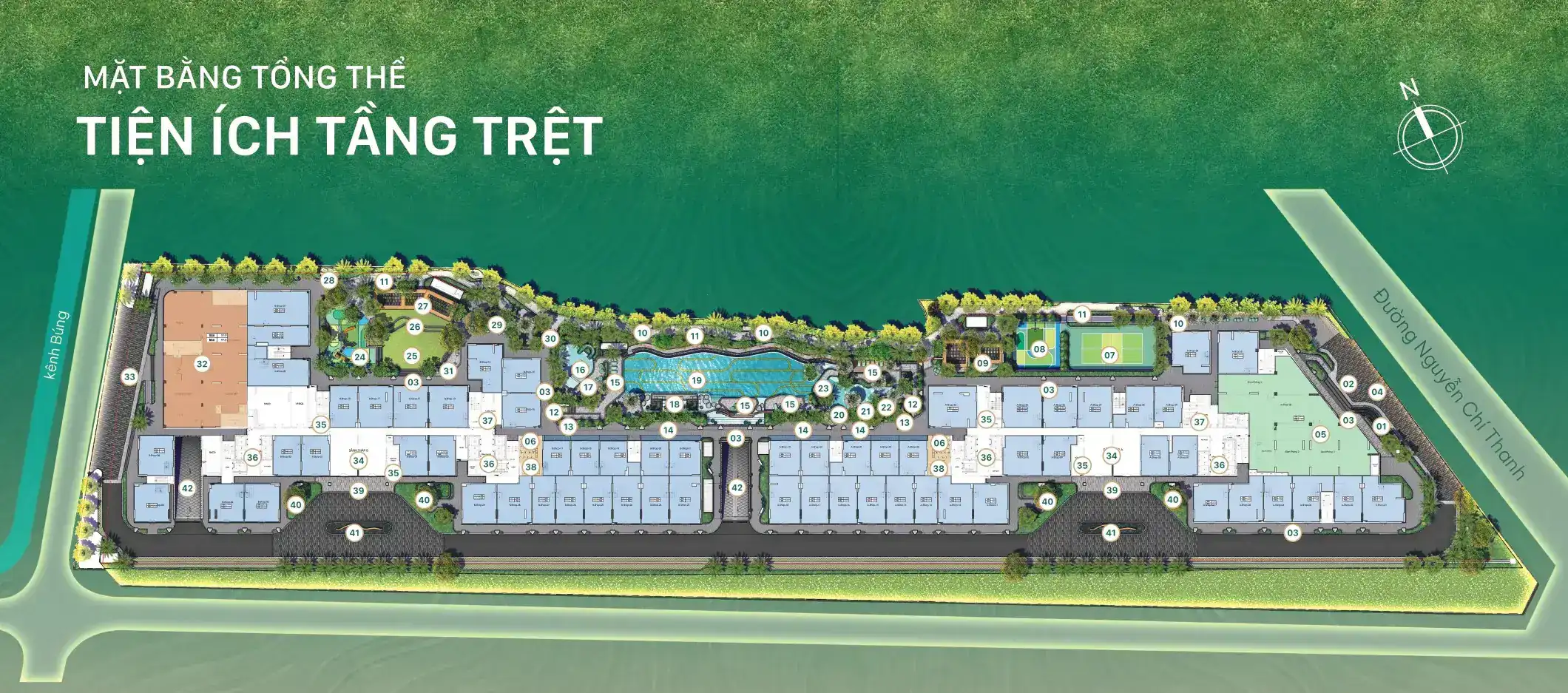 Mặt bằng tiện ích Tầng 1 The Emerald Garden View