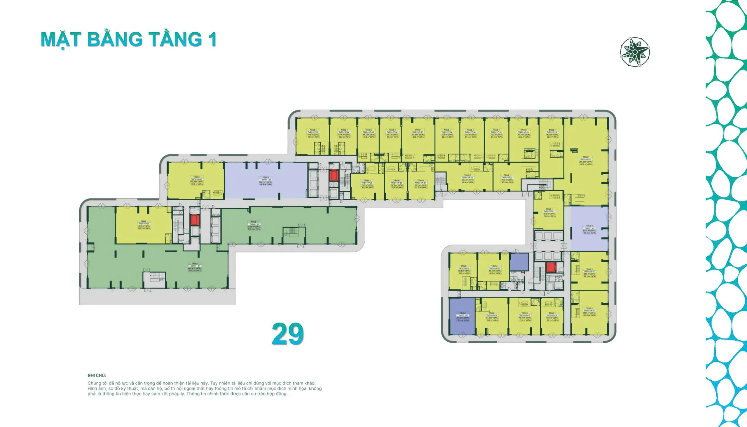 Mặt bằng Tầng 01/02